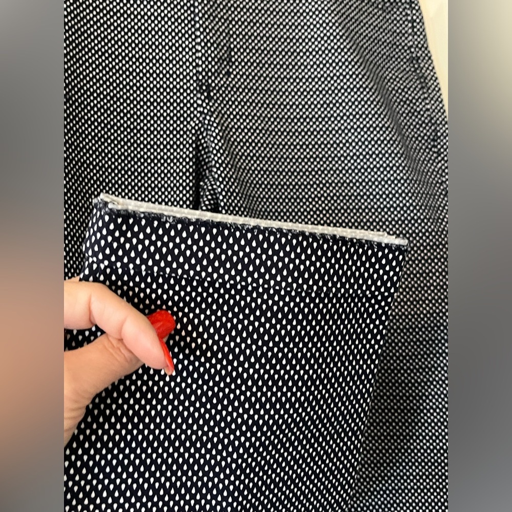 GAP Khaki Navy and White Patterned Pants Slim City Style Women’s Size 8, Ankle - Picture 9 of 16